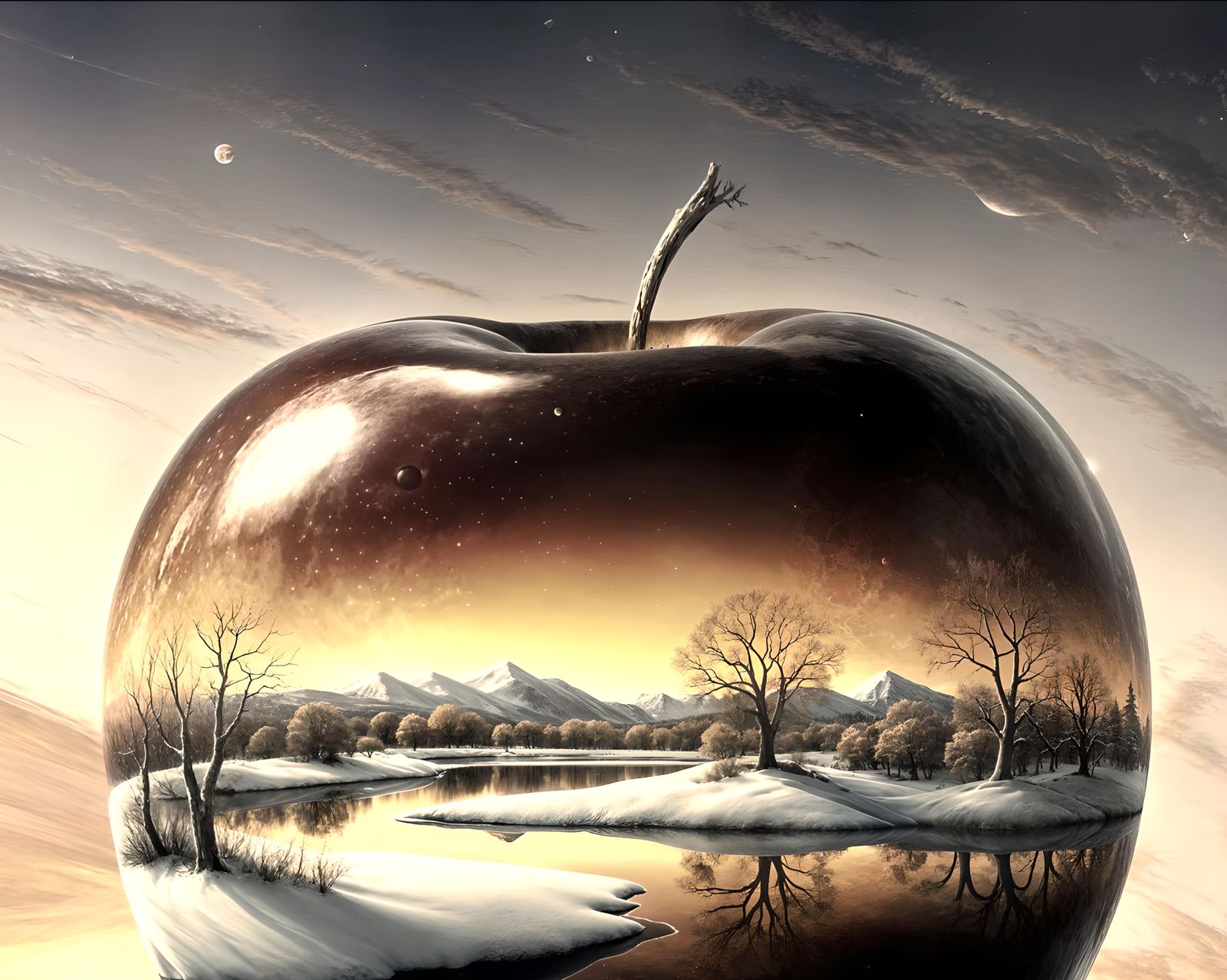 Frozen in an Apple  by @Queen Ari