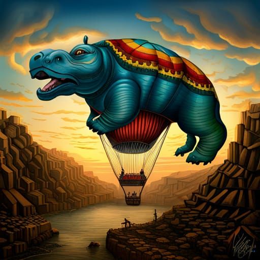 Hippo hot air balloon