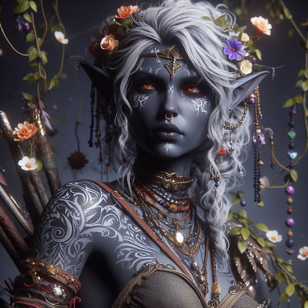 Drow fashion model - AI Generated Artwork - NightCafe Creator