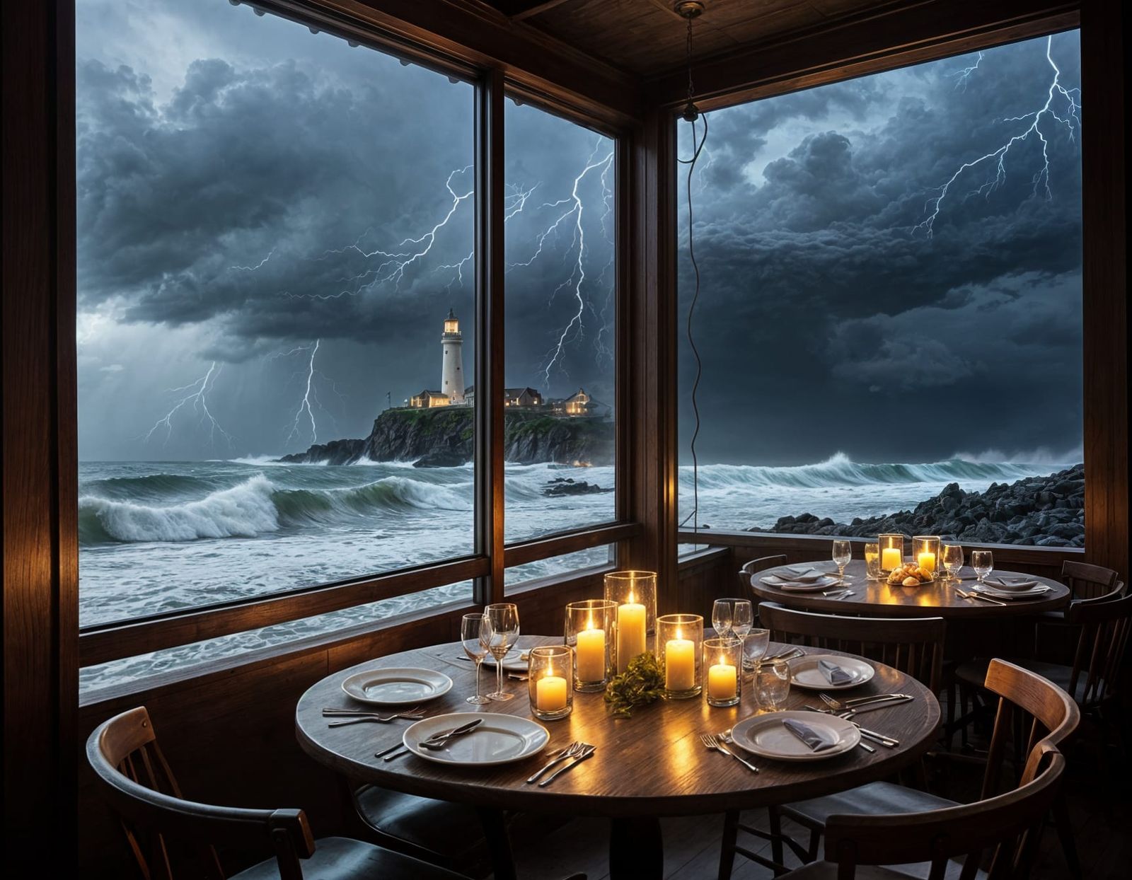 Dinner and a storm  by @Kirst