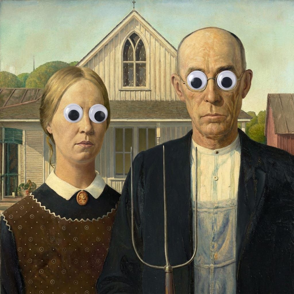 Googly American Gothic