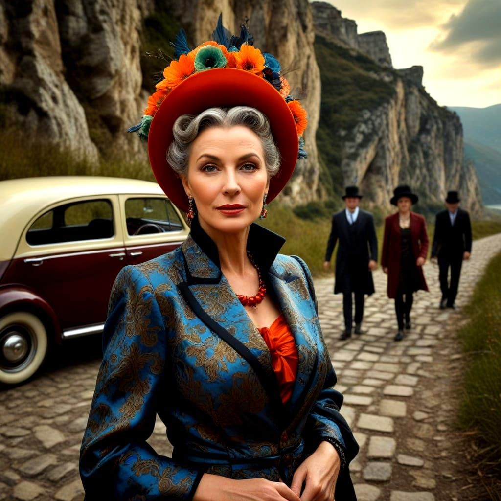 Sensual Hyperrealistic Portrait of a Confident Lady