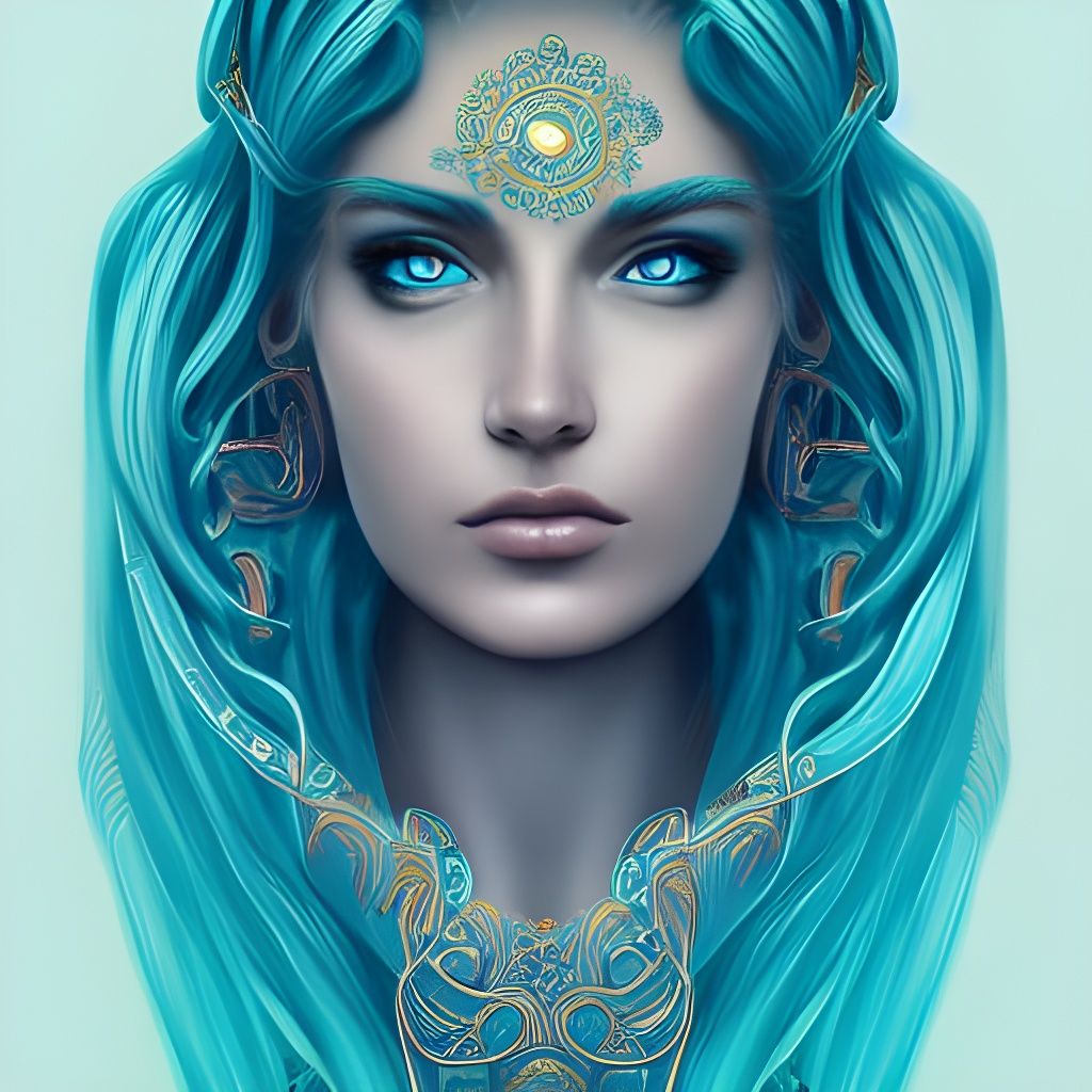 Aquarius Goddess - AI Generated Artwork - NightCafe Creator