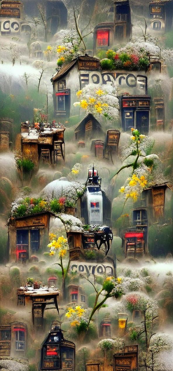 Coffee shop in nature
