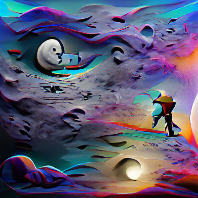 To the moon and beyond artwork 8K 3D artwork digital illustr...