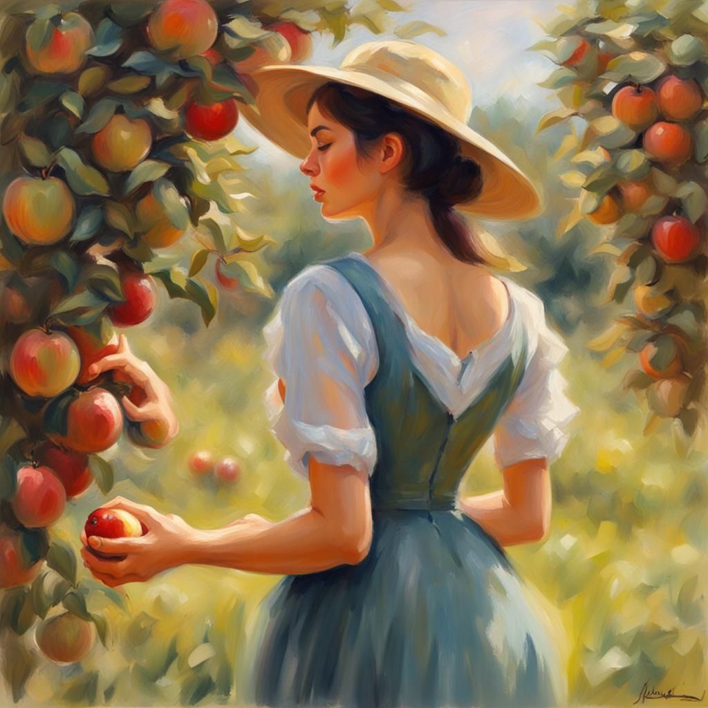 Apple picker - AI Generated Artwork - NightCafe Creator