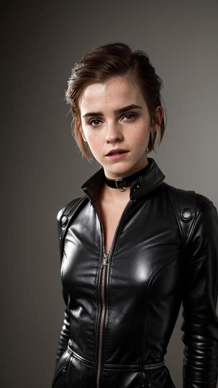 Emma Watson - Ultra glamour shooting session in full leather 7 - AI ...