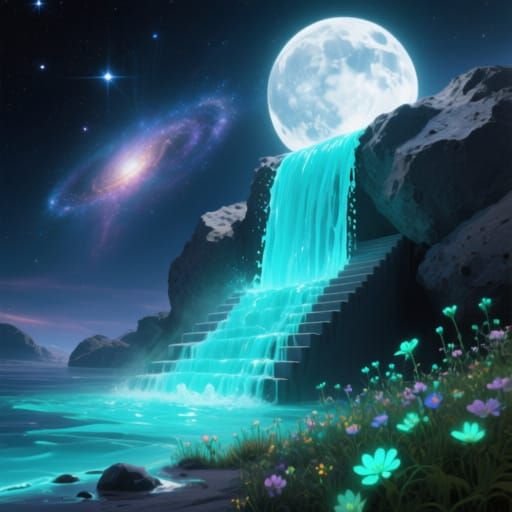 Turquoise Moon Waterfall