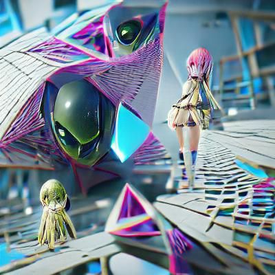 prompthunt: anime style, low poly, high resolution textures, hide geometry,  smooth shadows, isometric view, 1 6 bit colors, made in rpg maker, chibi  girl, volumetric lighting, fantasy, hyper realistic, by riot games