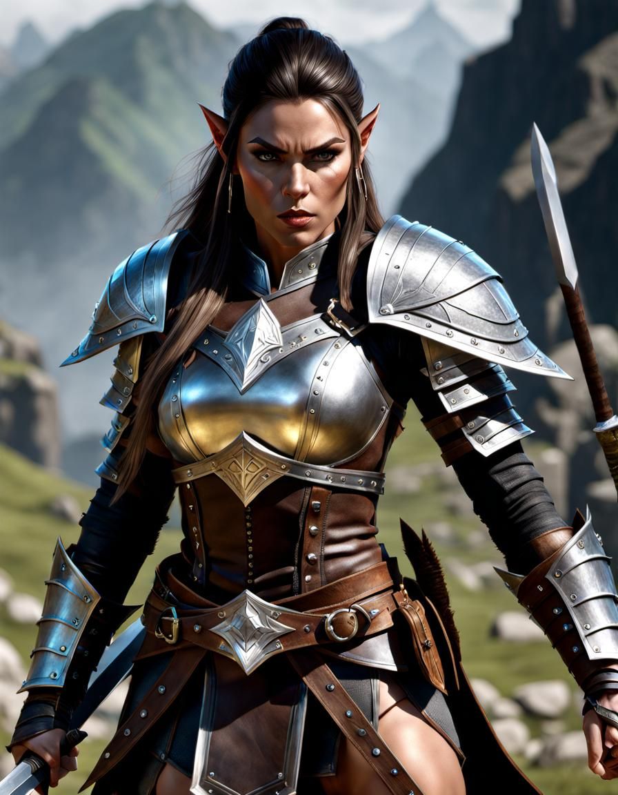 Female Woodland Elf Fighter - AI Generated Artwork - NightCafe Creator