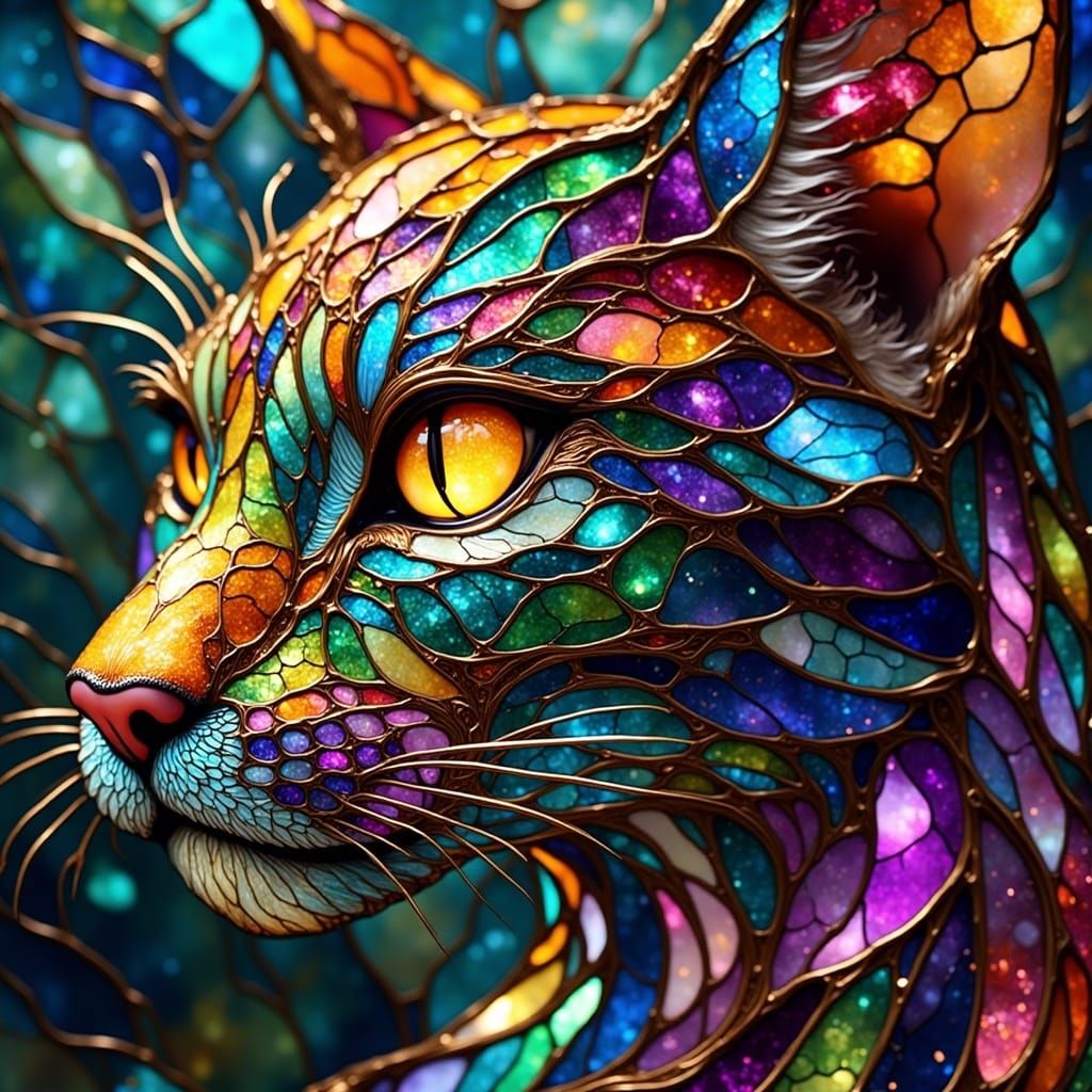Epic <lora:Stained Glass Flux:1.0>  cat
