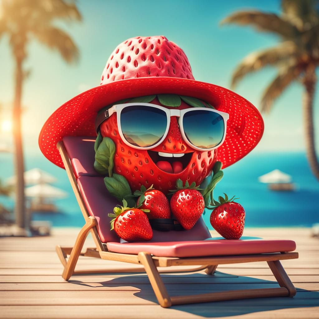 Sun, Sea, and Strawberries!  by @GloryAut