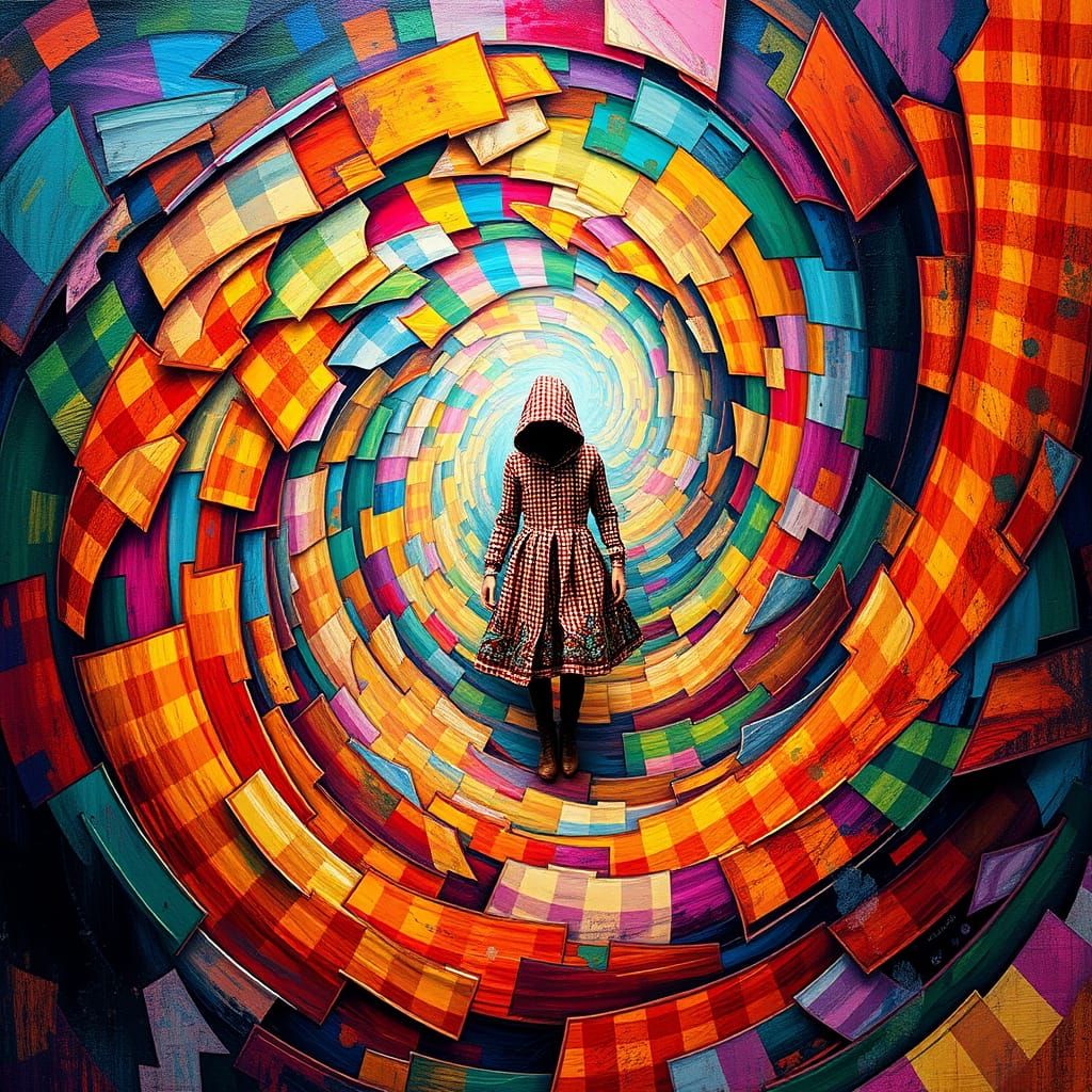 Gingham Vortex  by @Mason