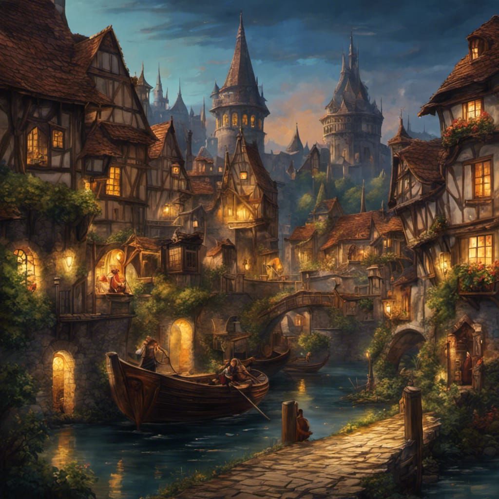 Small medieval village somewhere in Germany... - AI Generated Artwork ...