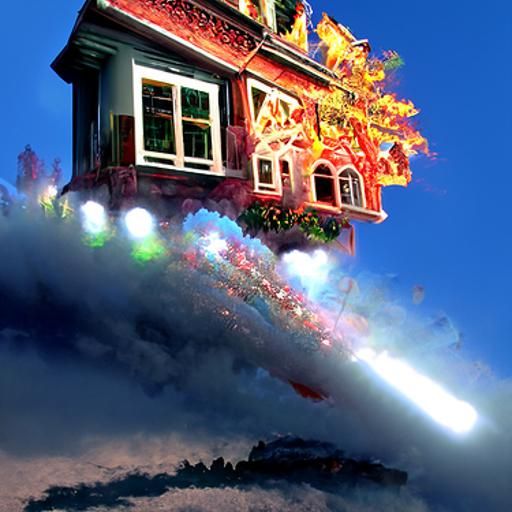 Exploding house