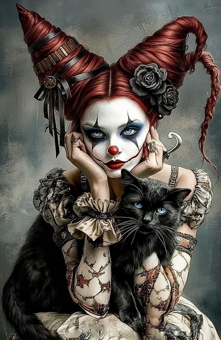 ​"Zwischen Traum und Schatten: Die geheimnisvolle Symbiose aus Eleganz, Magie und tierischer Präsenz"