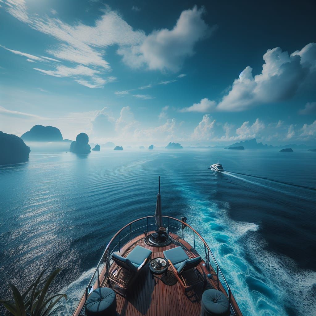 Serene Blue Sky Meets the Blue Sea