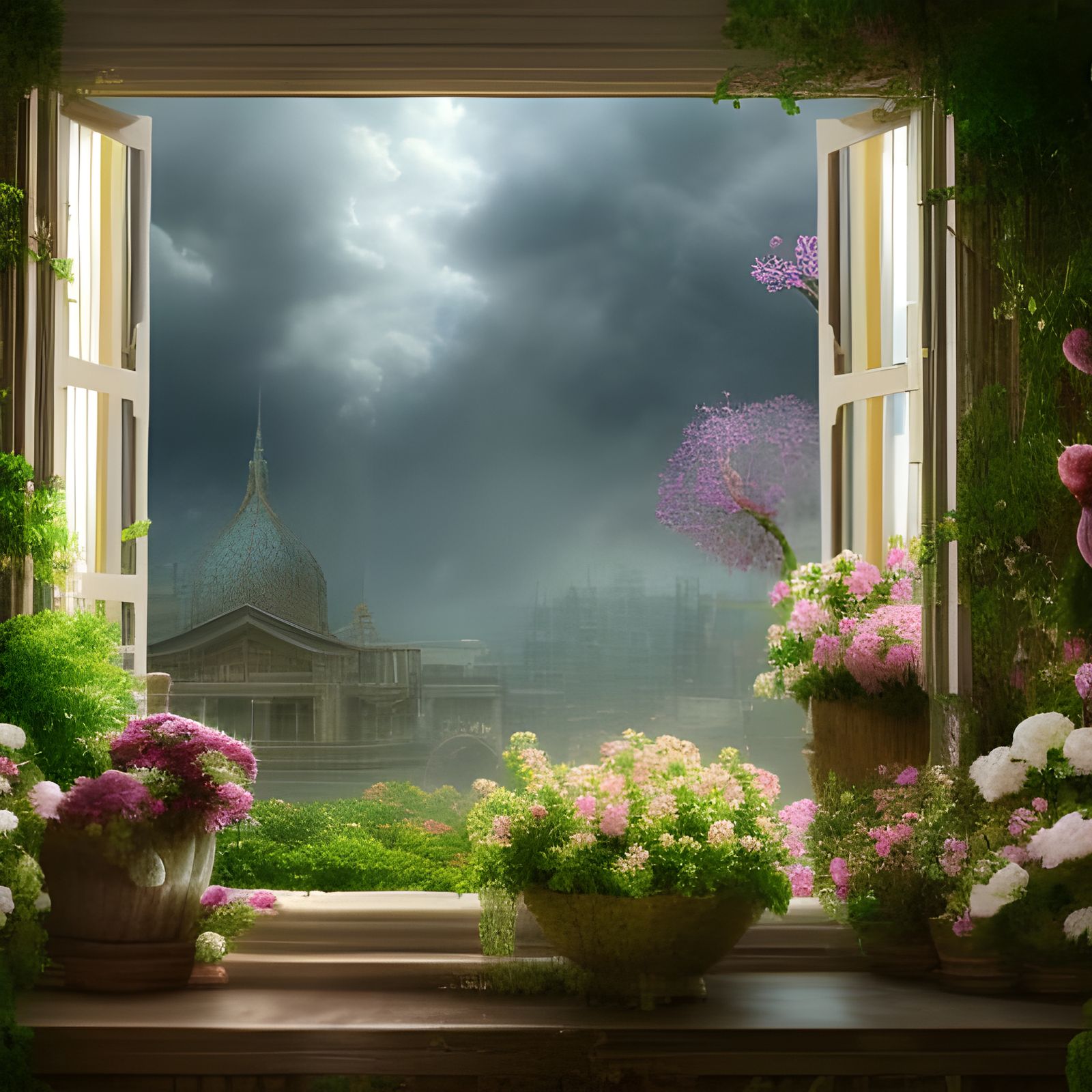 Flowery windows  by @Ells