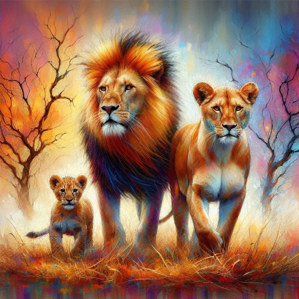 Lovely Lion family