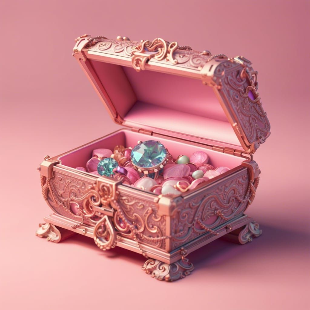 Raised gem box AI Generated Artwork NightCafe Creator