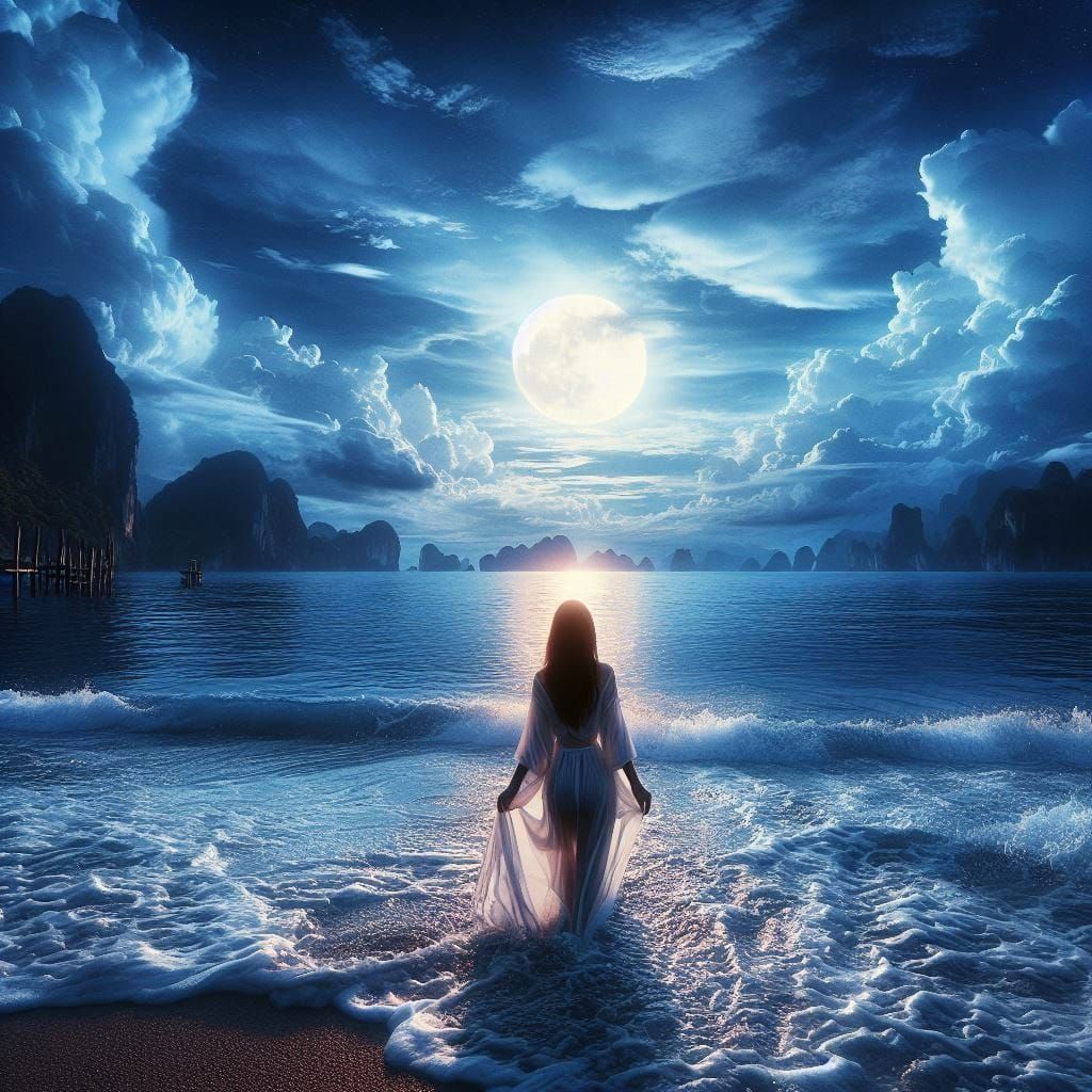 One dark moonlit night . . . .