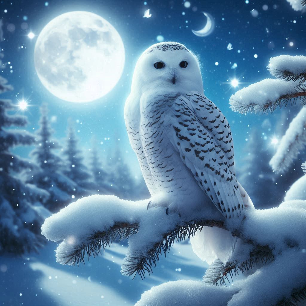 White Winter in the Moonlight