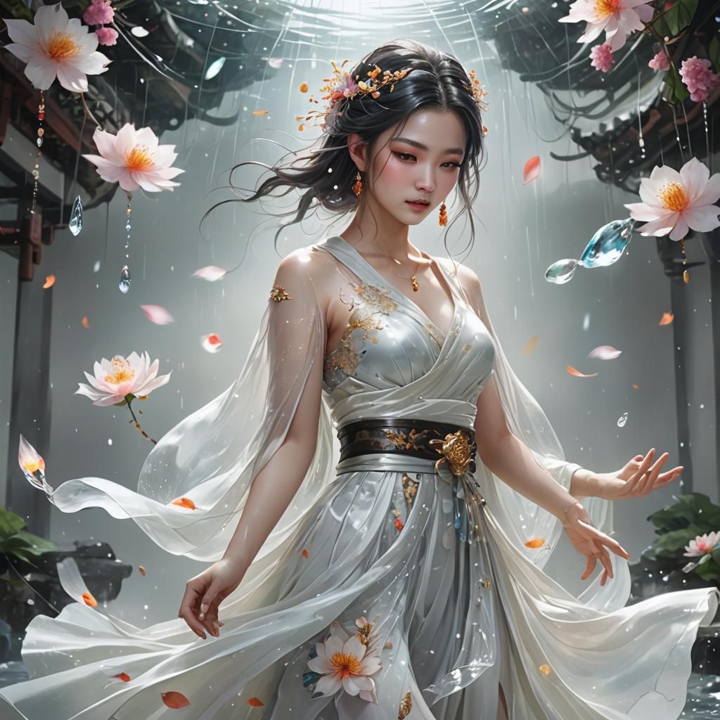 (Digital Art), (Fantasy Art), bright white background, (real...