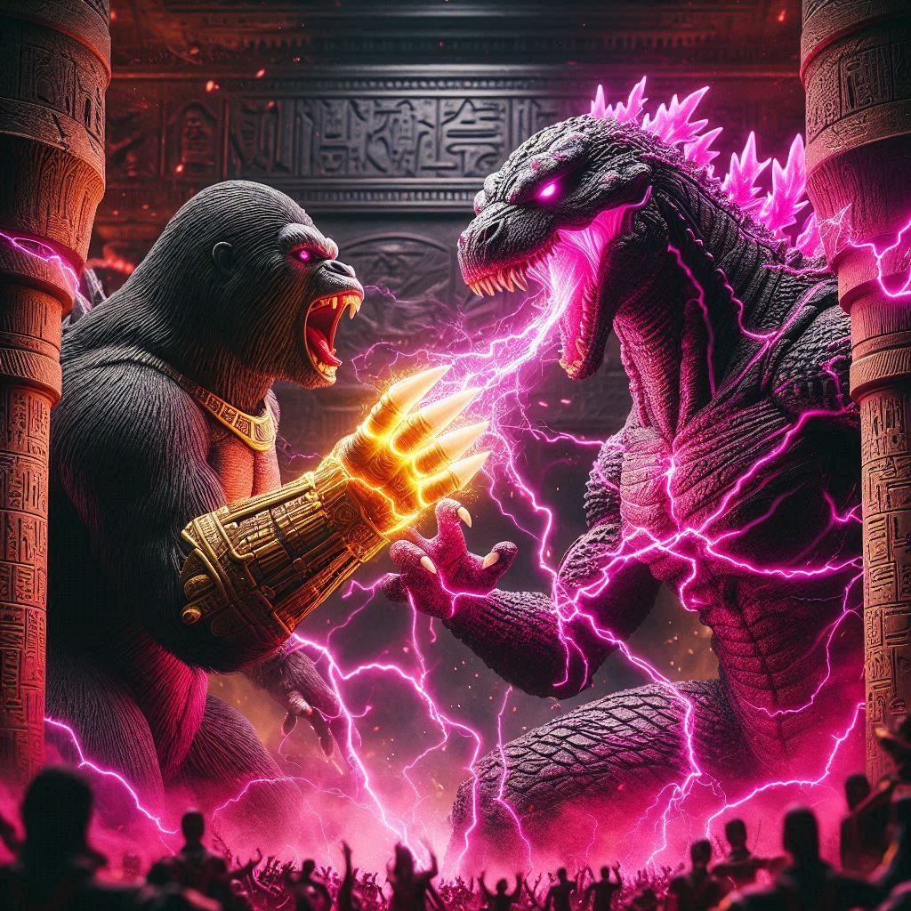 Godzilla vs kong pyramid battle scene