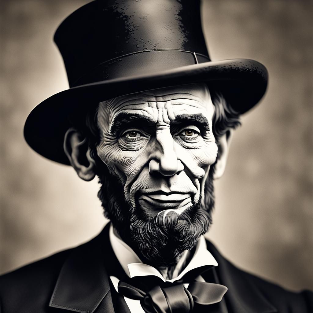 Iconic Portrait Of Abraham Lincoln, 16th President Of The United States 