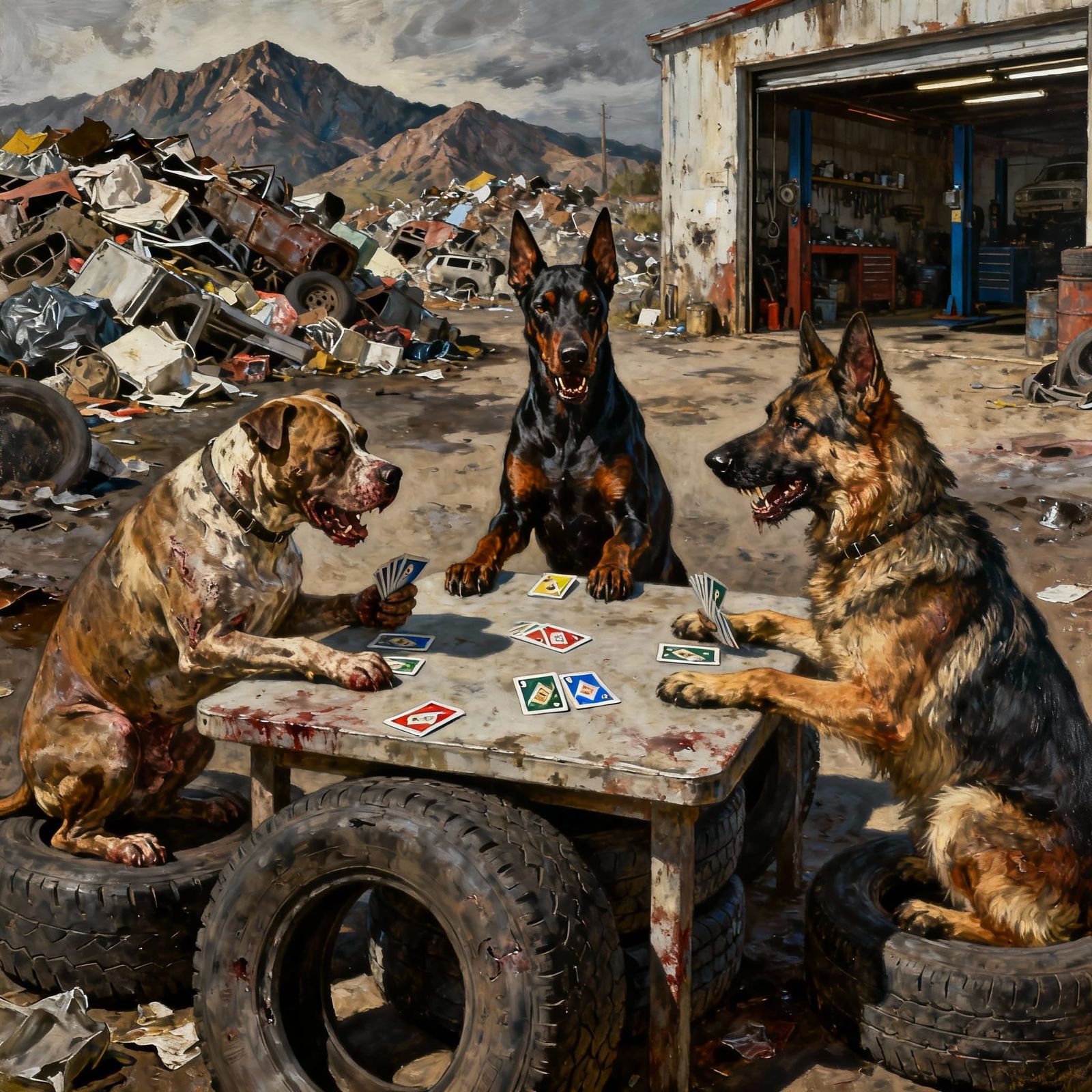 Uno Dogs  by @Chief_Runs-with-scissors