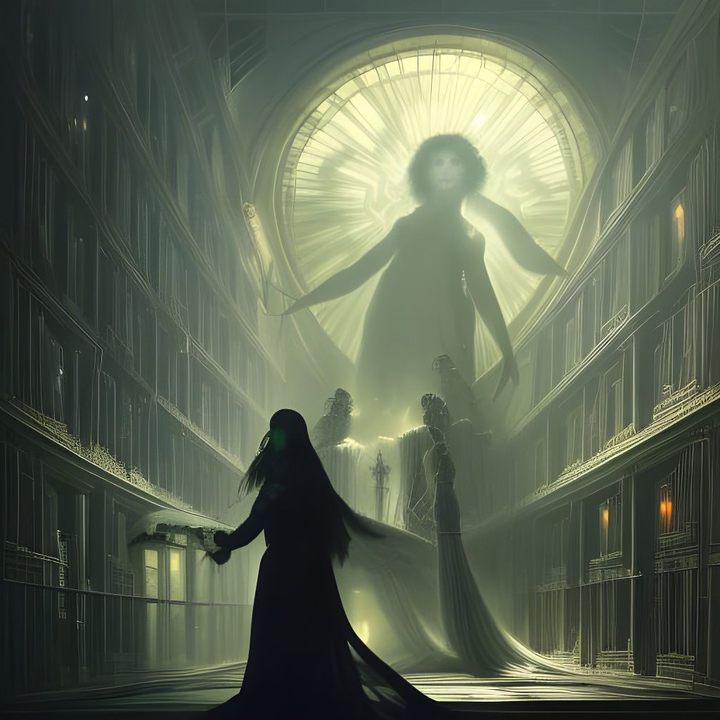 The Haunted Library  by @mathy_art_girl_305