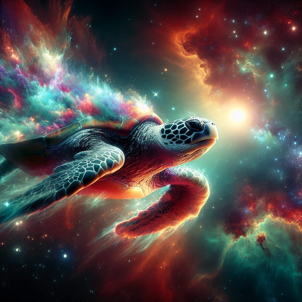 Cosmic sea turtle