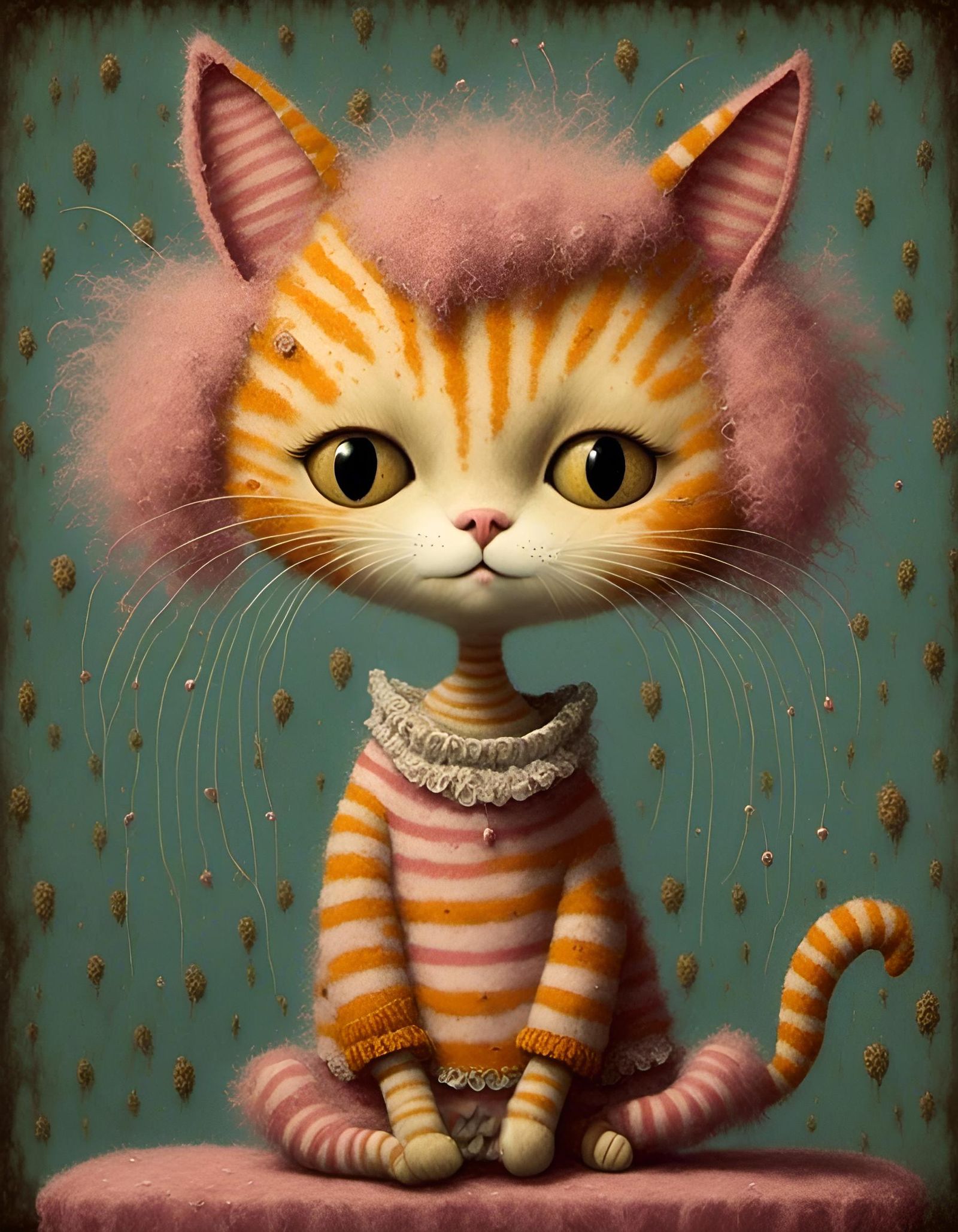 Cute woolly cat.