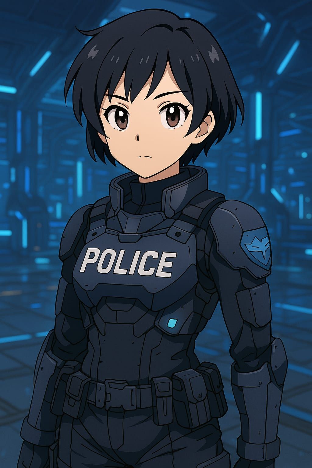Anime scifi police officer...