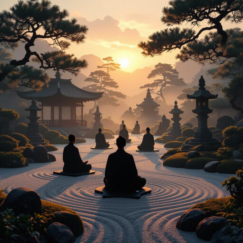 The meditation retreat in an ancient zen garden  by @MiTh93