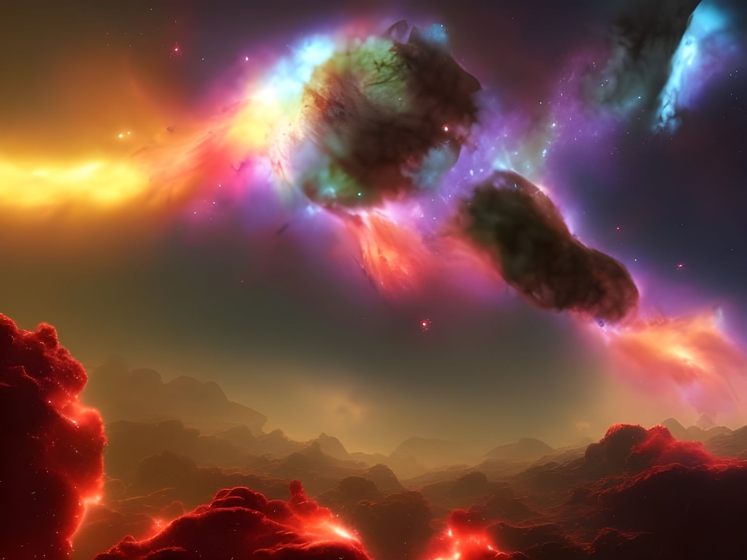 Starburst Nebula  by @Dhanishta