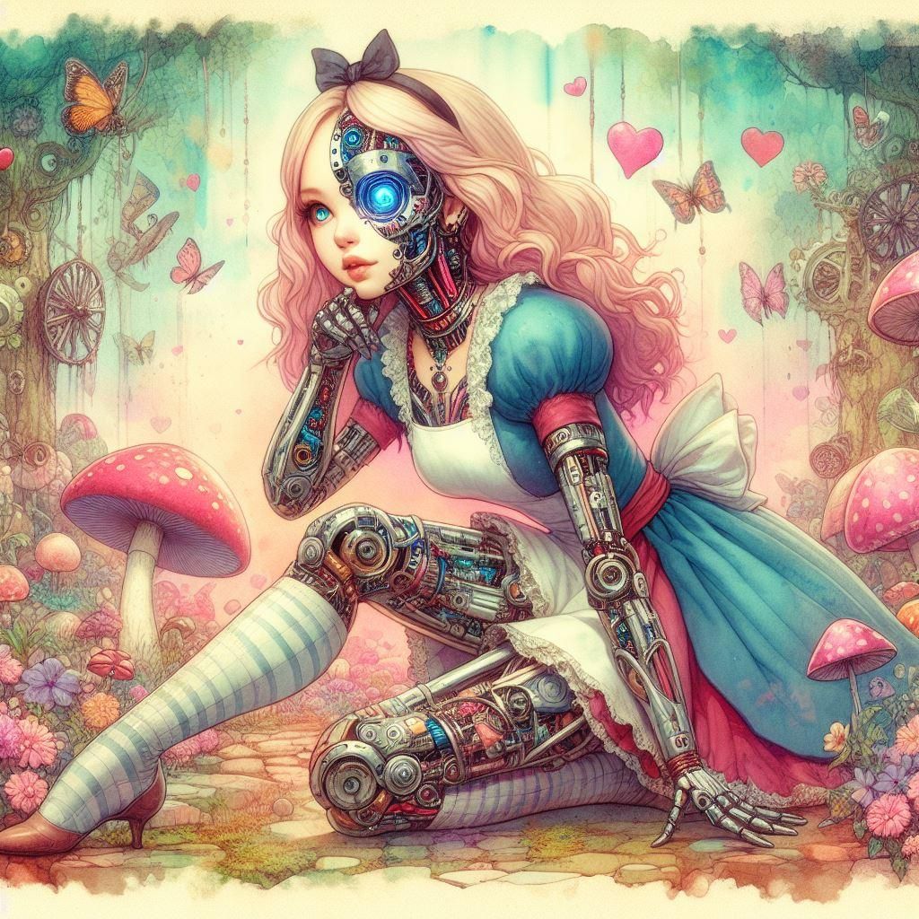 Cyborg Alice in Wonderland 