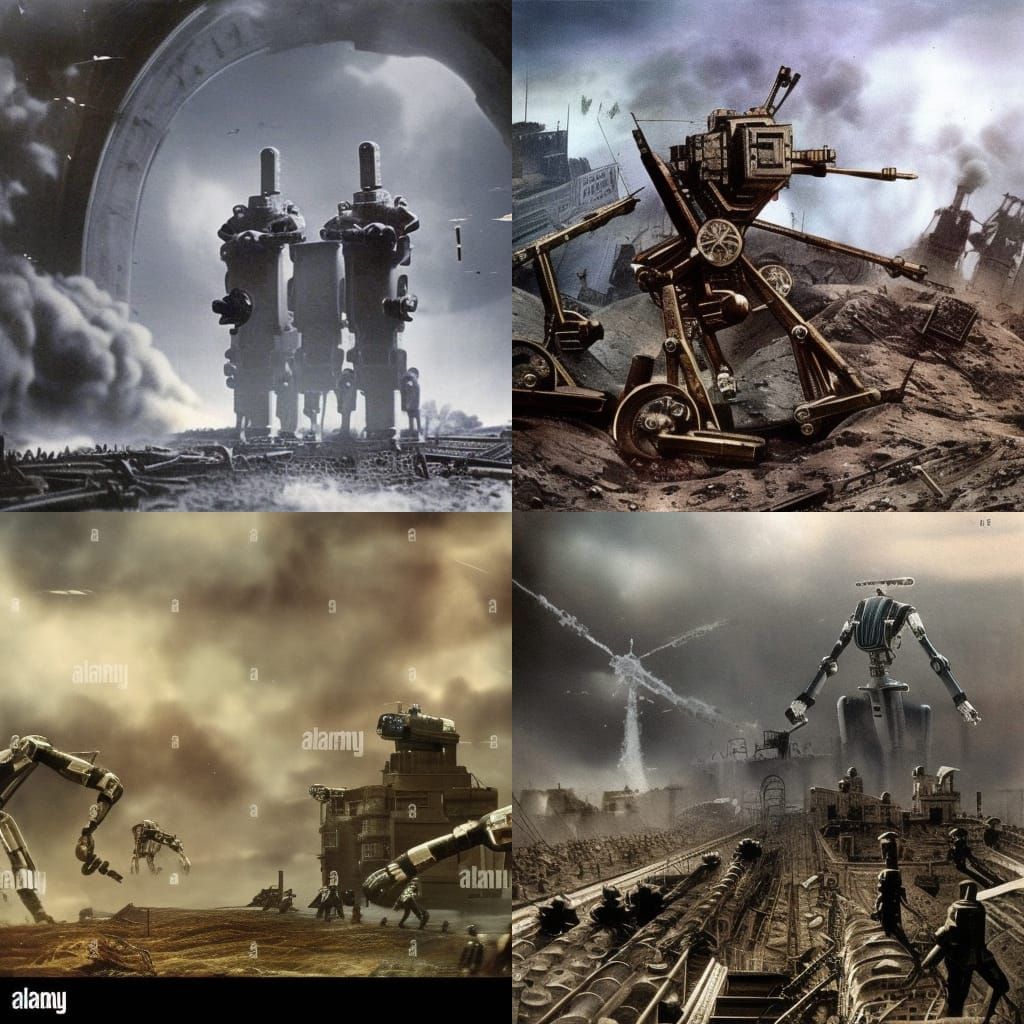 The First World War Of 1914 With Robots - Ai Generated Artwork 