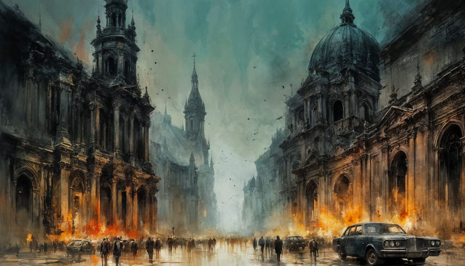 City square at sunrise  by @ColdBoldTold