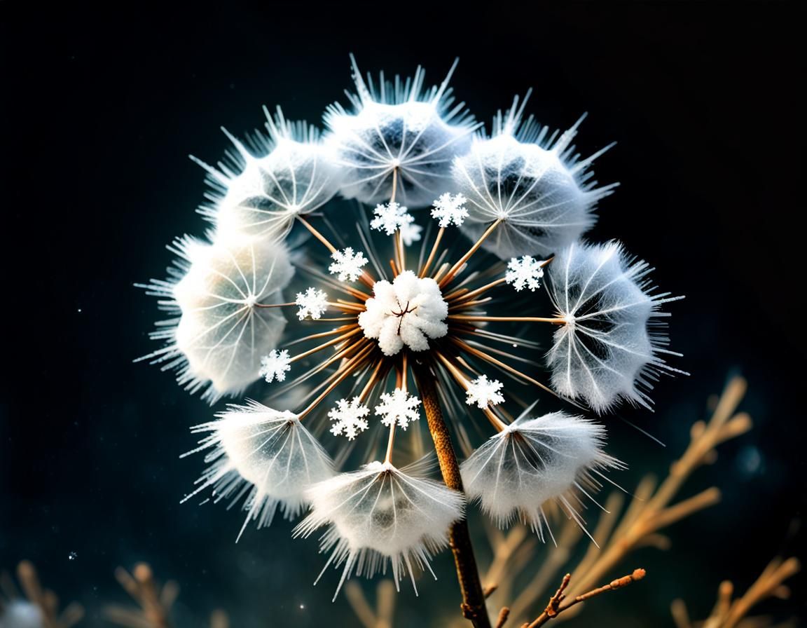 Fluffy white snowflake Flower