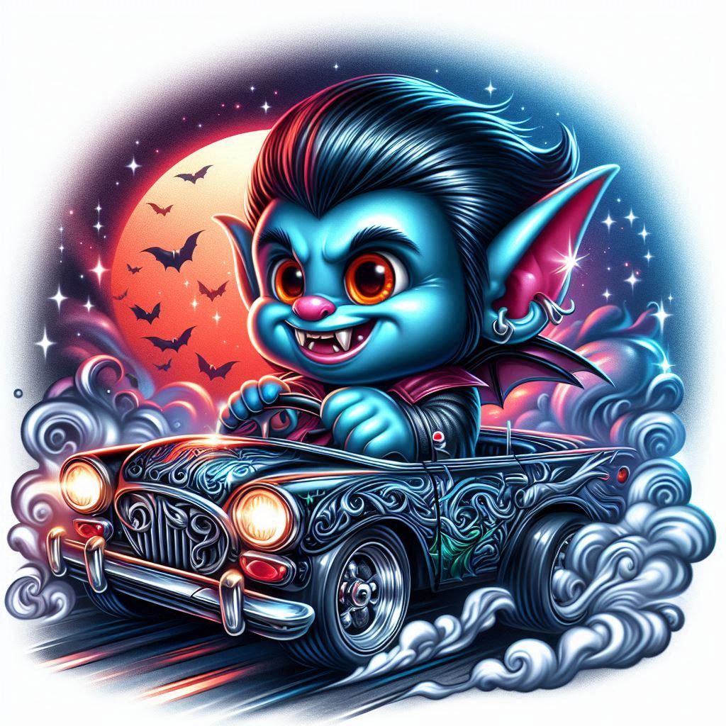 Vampire Driving His Motor