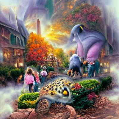 Next generation creatures and nature digital illustration be...