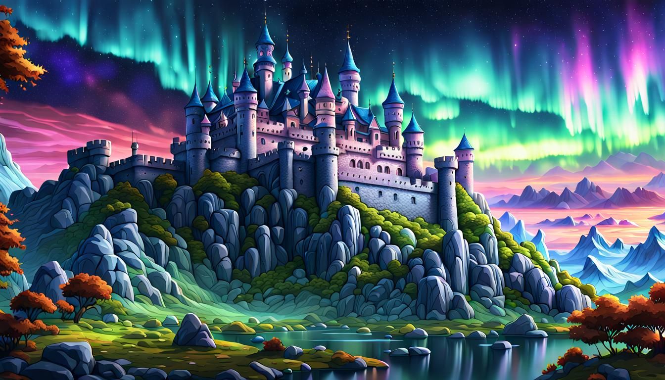 A very detailed castle with very detailed scenery with cool ...