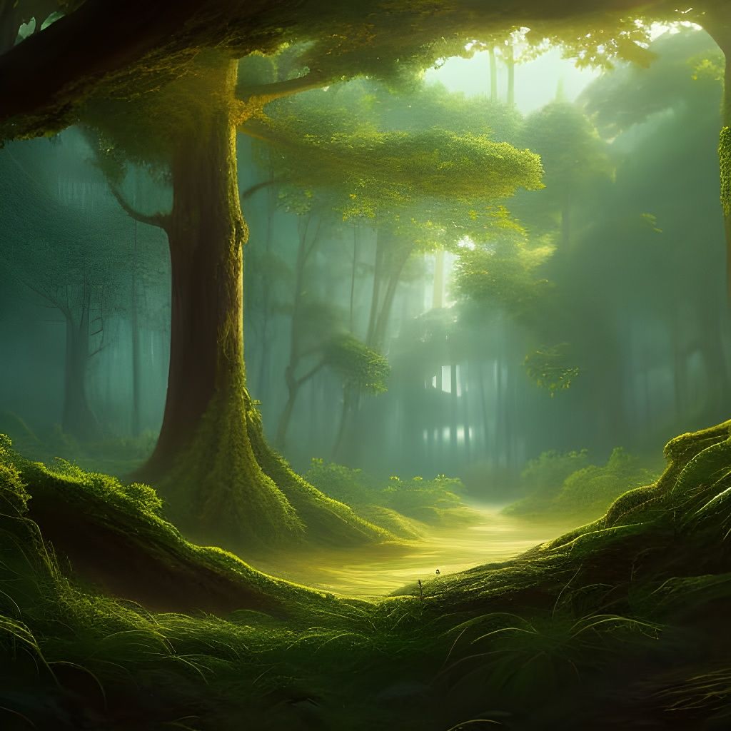 Ancient forest - AI Generated Artwork - NightCafe Creator