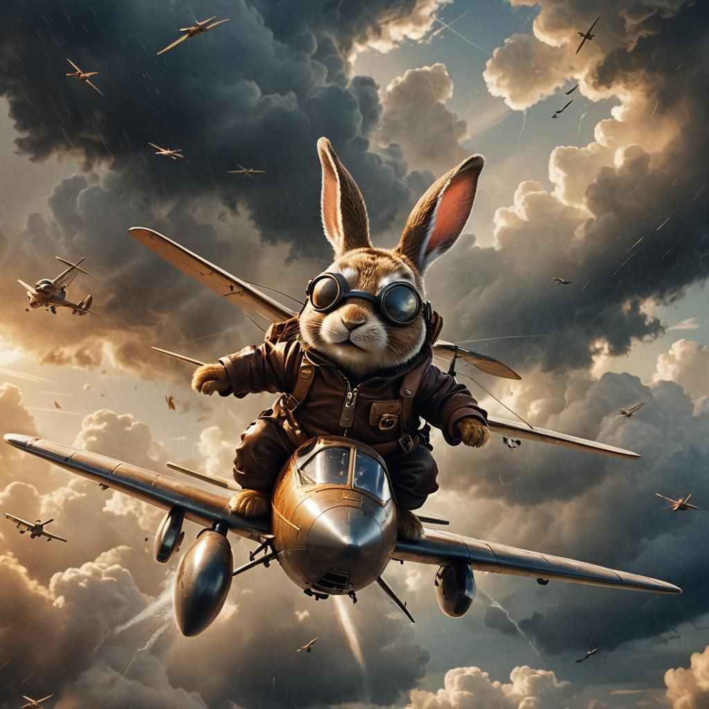 Rabbit Aviator Soaring Through Stormy Skies
