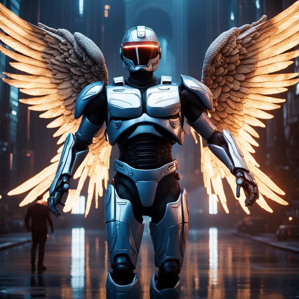 robocop with angels wings