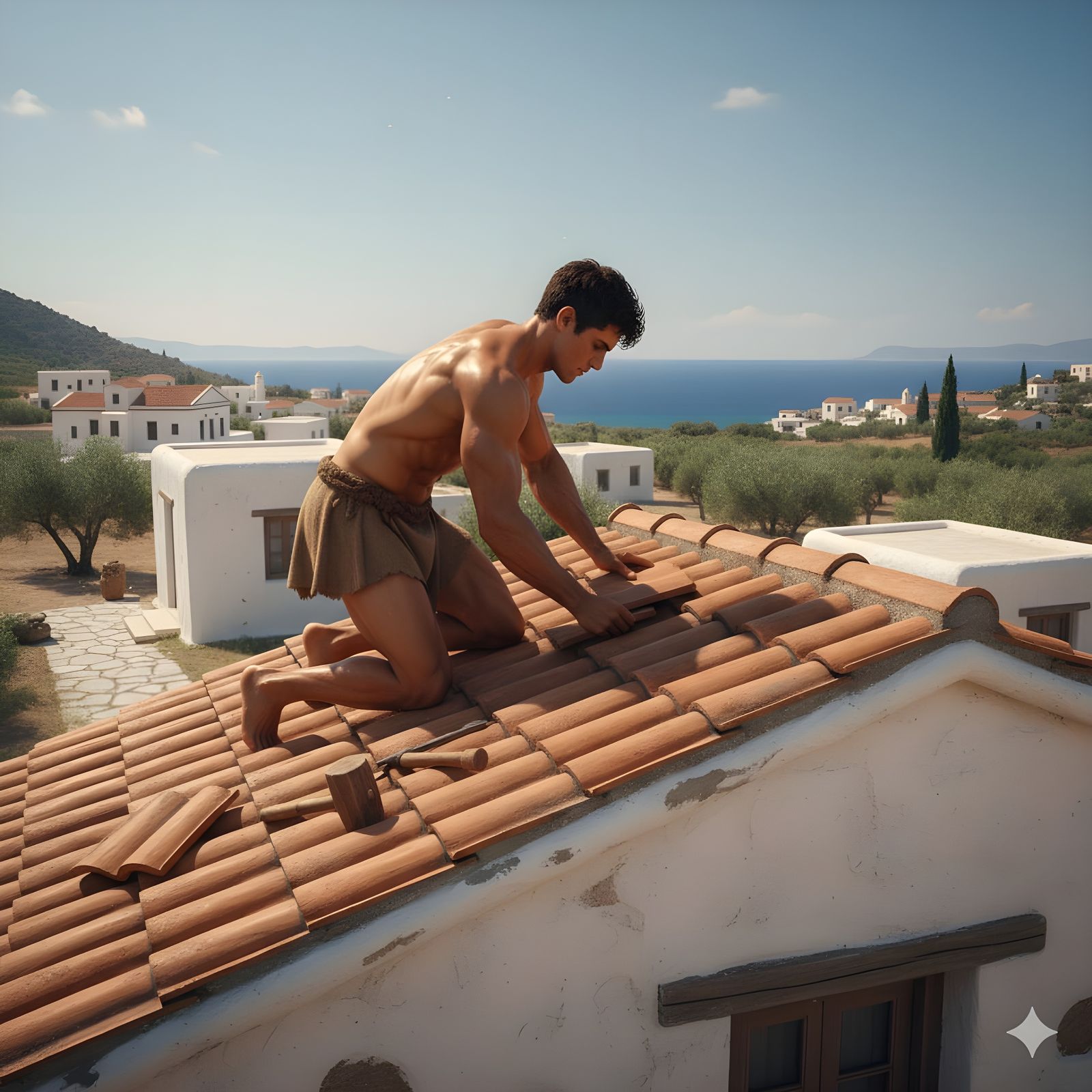 Theseus repairs roof