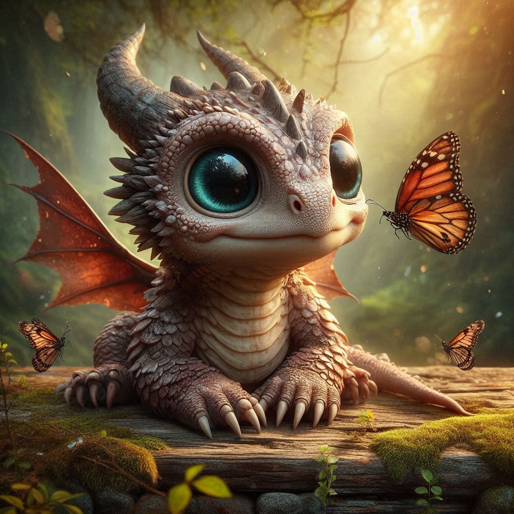 Little Dragon with Butterfly 2