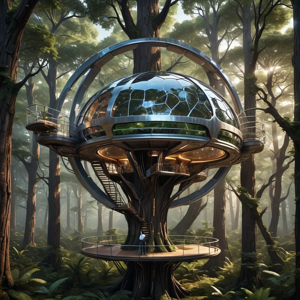 The Galactic Portal: A futuristic treehouse designed like a ...