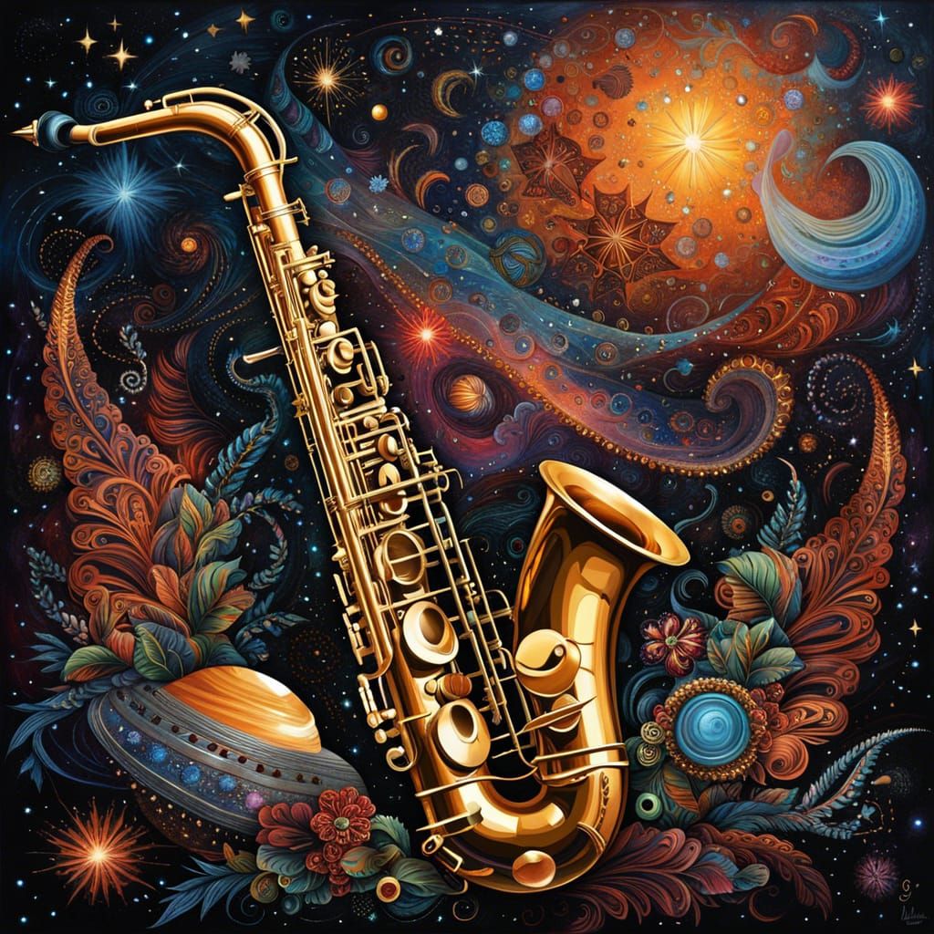 Celestial saxophone.  by @RF